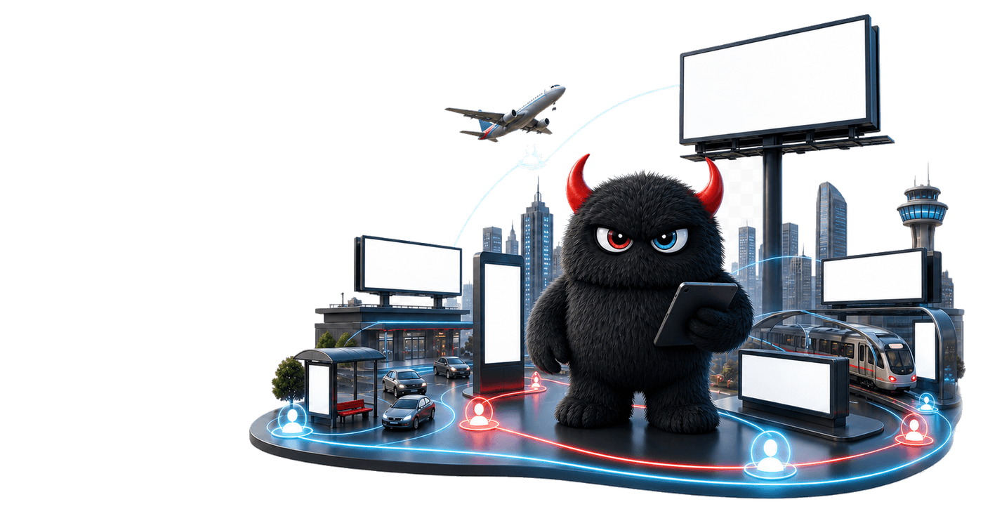 MMG monster planning a connected network of digital billboards across city, roadside, airport and transit environments