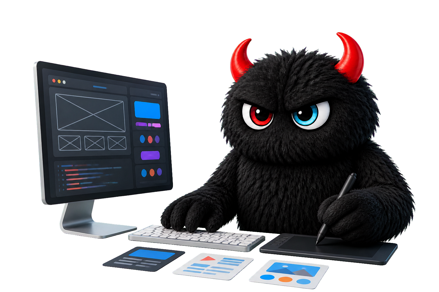 MMG monster illustrating Web Design & Development